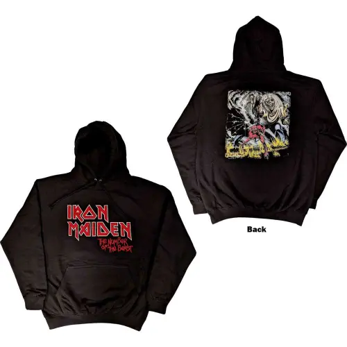 IRON MAIDEN / アイアン・メイデン / NUMBER OF THE BEAST VINTAGE LOGO FADED EDGE ALBUM PULLOVER HOODIE<SIZE:L>