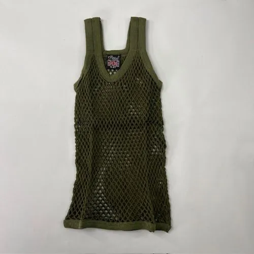 CRYSTAL(網シャツ) / アミシャツ KIDS ARMY OLIVE SIZE  AGE 5-6