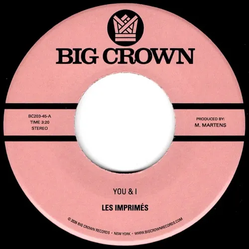 LES IMPRIMES / レ・アンプリメ / YOU & I / MISS THE DAYS (7")