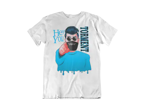 TORMENT / XL/HEY YOU WHITE T-SHIRT-MEN