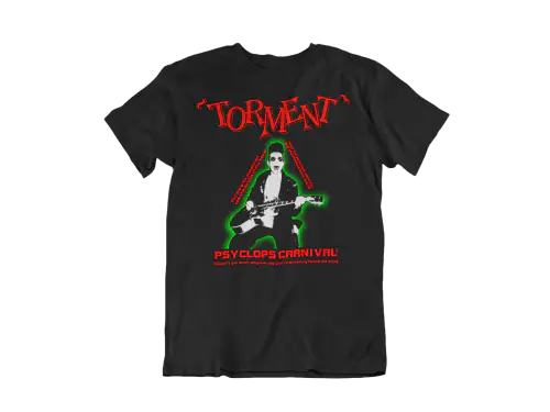 TORMENT / XL/PSYCLOPS CARNIVAL BLACK T-SHIRT-MEN