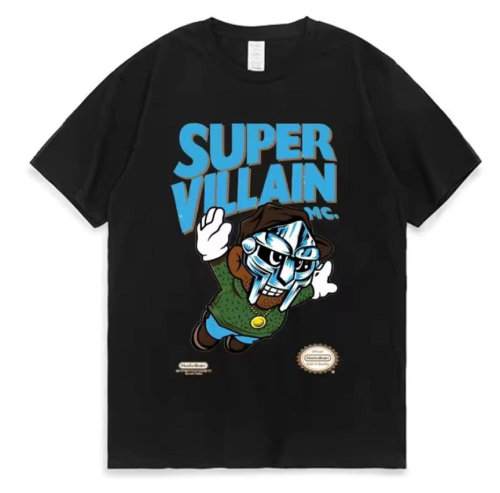 MF DOOM (DOOM , METAL FINGERS, KING GEEDORAH) / MFドゥーム / SUPER VILLAIN T-SHIRT (BLACK) (XL)