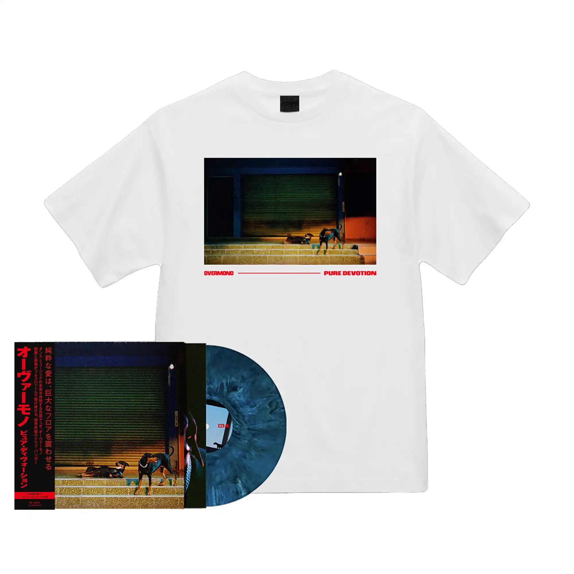 オーヴァーモノ / ピュア・ディヴォーション 輸入盤LP+LサイズTシャツ(数量限定 / ブルー・マーブル・ヴァイナル / 日本語帯付き / 解説書封入)