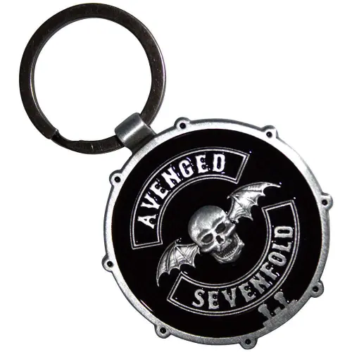 AVENGED SEVENFOLD / アヴェンジド・セヴンフォールド / DEATHBAT CREST DRUM KEYCHAIN (DOUBLE SIDED) 