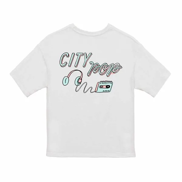 MUSIC OMIYAGE / CITYPOP Oversized Tee(White/M) / CITYPOP Oversized Tee(White/M)