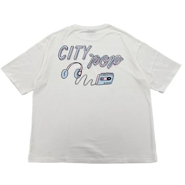 MUSIC OMIYAGE / CITYPOP Oversized Tee(White/L) / CITYPOP Oversized Tee(White/L)