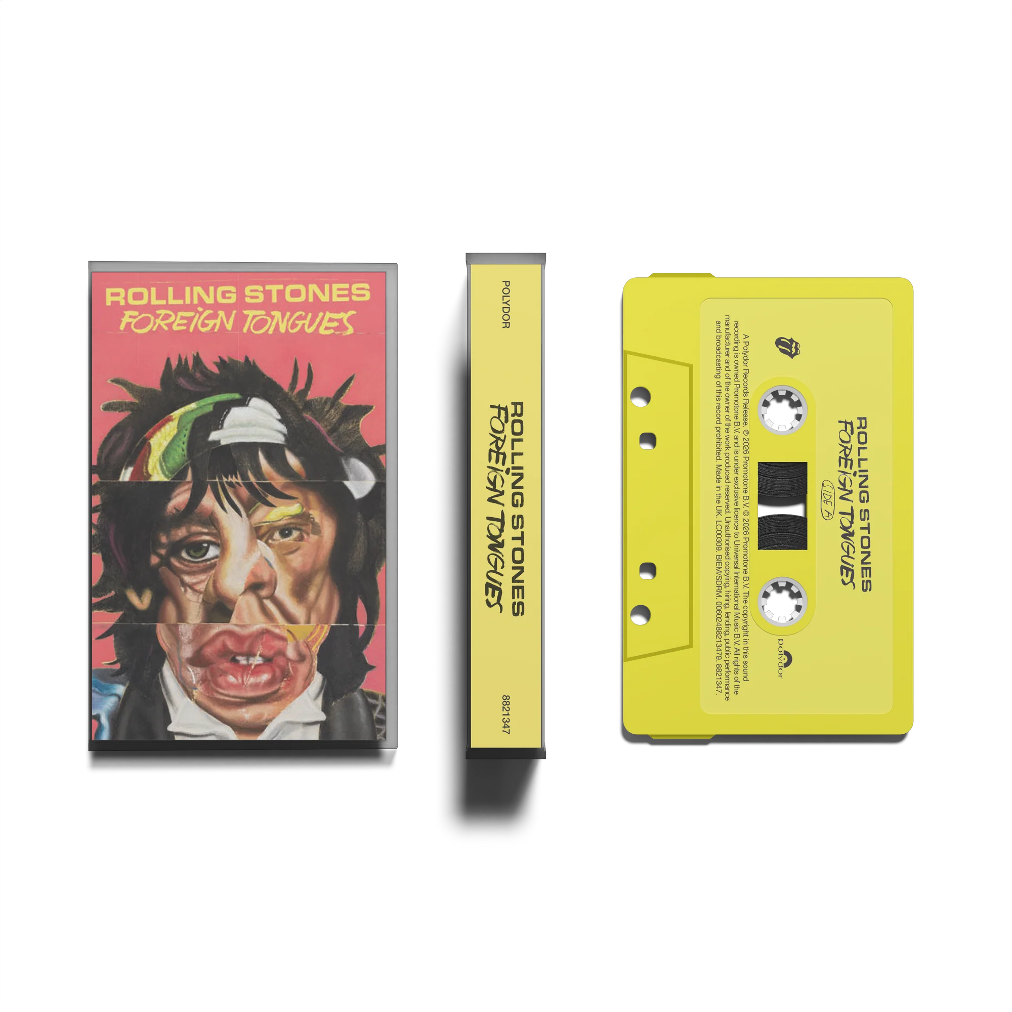 貴重 ローリングストーンズ ゴールドディスク 額装 レコードCD カセットテープ FOREIGN TONGUES [YELLOW CASSETTE]/ROLLING STONES/ローリング