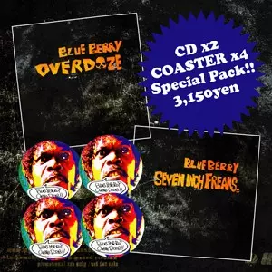 BLUE BERRY (BLACK MOB ADDICT) / OVERDOZE & SEVEN INCH FREAKS 2枚セット+デザインコースター4枚