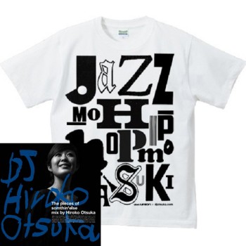 HIROKO OTSUKA / DJ大塚広子 / The pieces of somethin' else mixed by HIROKO OTSUKA ◆ 限定T-SHIRTS付セット ボディカラー/ホワイト  サイズS ◆