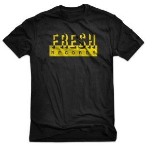 Get On Down EXCLUSIVE: Vintage Record Label Tees / FRESH RECORDS LOGO SIZE S