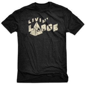 Get On Down EXCLUSIVE: Vintage Record Label Tees / LIVIN' LARGE RECORDS LOGO SIZE S