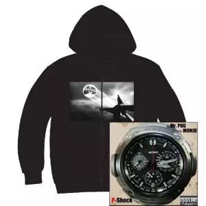 Mr.PUG from MONJU / P-Shock ★ユニオン限定【ZIPパーカー】付セットMサイズ