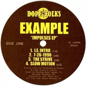 12' example impulses EP シールド レコード 12' example impulses EP シールド