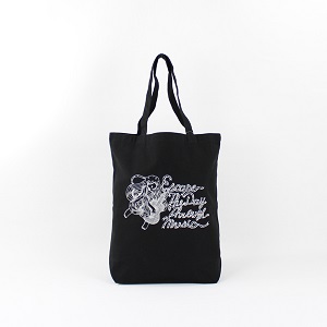 TYPOGRAPHY TOTEBAG / TYPOGRAPHY TOTE ESCAPE THE DAY THROUGH MUSIC M (Black/Grey)