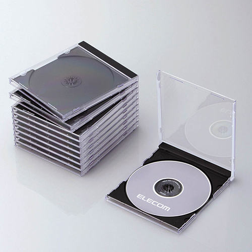 CDプラケース / ELECOM CDプラケース・黒10枚パック