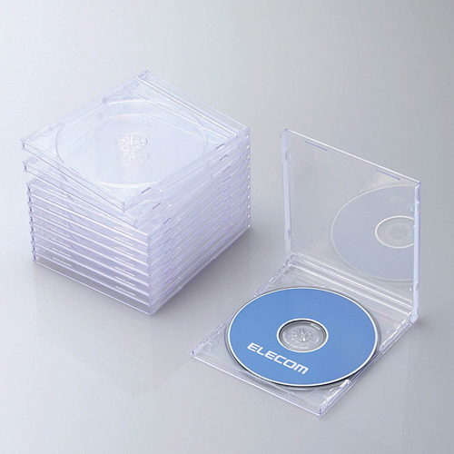 CDプラケース / ELECOM CDプラケース・透明10枚パック