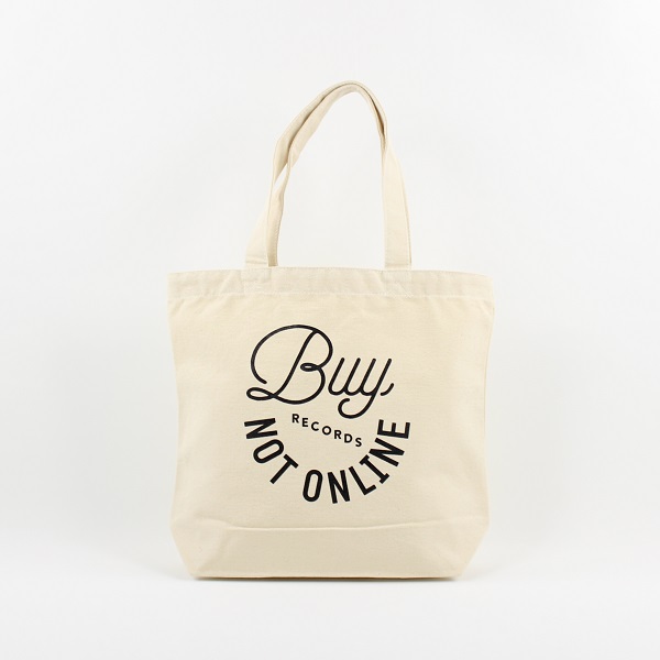 TYPOGRAPHY TOTEBAG / TYPOGRAPHY TOTE BUY RECORDS NOT ONLINE(Natural/Grey)