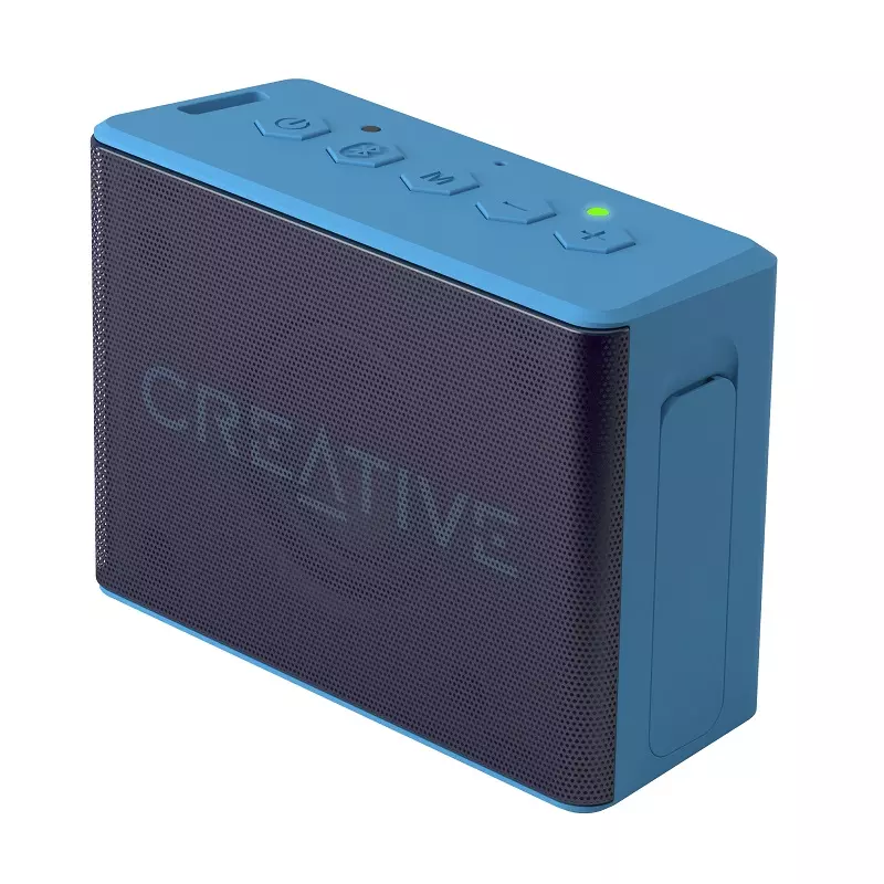 Creative ワイヤレススピーカー 青 手のひらサイズでもパワフル!! 防水Bluetoothスピーカー CREATIVE MUVO