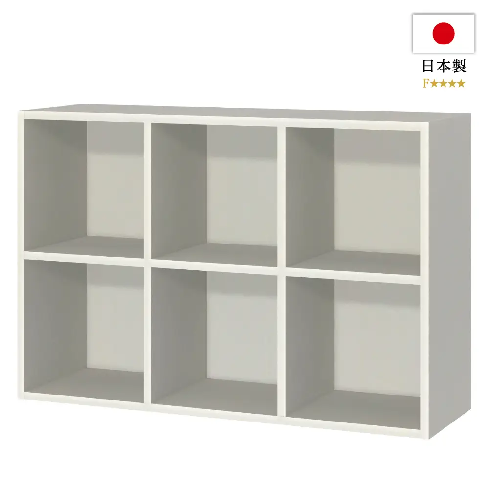 純国産レコードラック 6BOX ブラウン/レコードラック/ラック