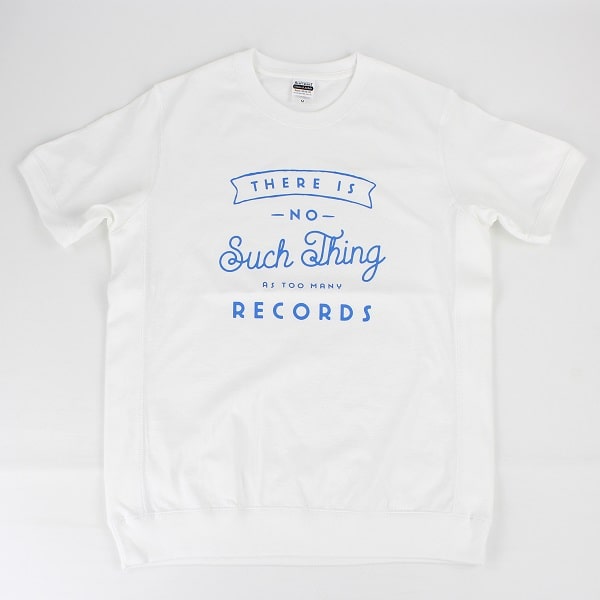 Tシャツ / OUTLET THERE IS NO SUCH THING AS TOO MANY RECORDS. T-SHIRT WHITE/BLUE L