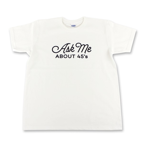 Tシャツ / TYPOGRAPHY T-SHIRT ASK ME ABOUT 45'S Mサイズ