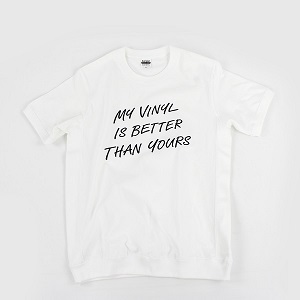 TON & SON / OUTLET MY VINYL IS BETTER THAN YOURS T-SHIRT WHITE S