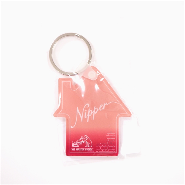 NIPPER / ニッパー / ニッパーおうちキーホルダー(サーモンピンク)