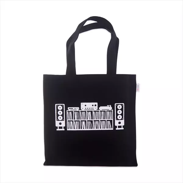 TYPOGRAPHY TOTE MY VINYL IS BETTER THAN YOURS ブラック