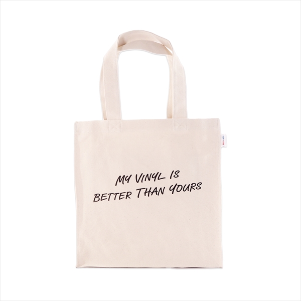 TYPOGRAPHY TOTEBAG / TYPOGRAPHY TOTE 2021 MY VINYL IS BETTER THAN YOURS ナチュラル