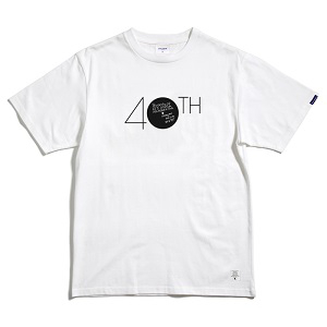 WAX POETICS T-SHIRTS / 40TH ANNIVERSARY T-SHIRT WHITE SIZE S