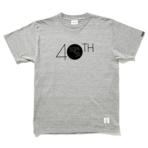 WAX POETICS T-SHIRTS / 40TH ANNIVERSARY T-SHIRT H.GRAY SIZE M