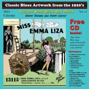 BLUES CALENDAR / 2014 CLASSIC BLUES ARTWORK FROM THE 1920'S CALENDAR