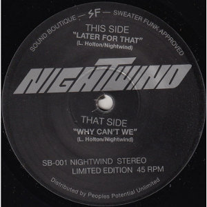 NIGHTWIND / ナイトウィンド / LATER FOR THAT + WHY CAN'T WE (7")