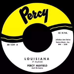 英7” Percy Mayfield &amp; Orchestra / P Louisiana / Hit The Road Jack JBJ1034 Percy /00080 LOUISIANA + HIT THE ROAD JACK/PERCY MAYFIELD/パーシー・メイ