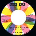 BOB & GENE / ボブ & ジーン / I CAN BE COOL + YOU DON'T NEED ME