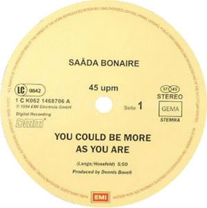 SAADA BONAIRE / YOU COULD BE MORE AS YOU ARE