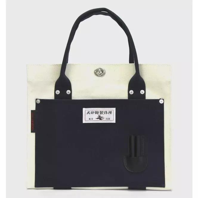 犬印鞄製作所×diskunionコラボ トート 小(生成紺)/TOTE BAG/トート