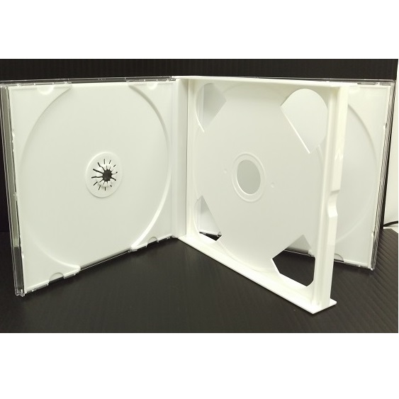 CDプラケース / 2枚組CD用プラケース(24mm厚)・白 1枚パック