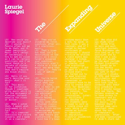 LAURIE SPIEGEL / ローリー・シュピーゲル / THE EXPANDING UNIVERSE (LP+DOWNLOAD)