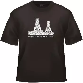 BLACK T-SHIRT: OLD TOWERS LOGO (M)/ESPLENDOR GEOMETRICO/エスプレ