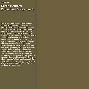 SARAH HENNIES / サラ・ヘニーズ / EMBEDDED ENVIRONMENTS (LP)