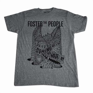 FOSTER THE PEOPLE / フォスター・ザ・ピープル / MEN'S WOLF GREY TRI-BLEND T-SHIRT (S)