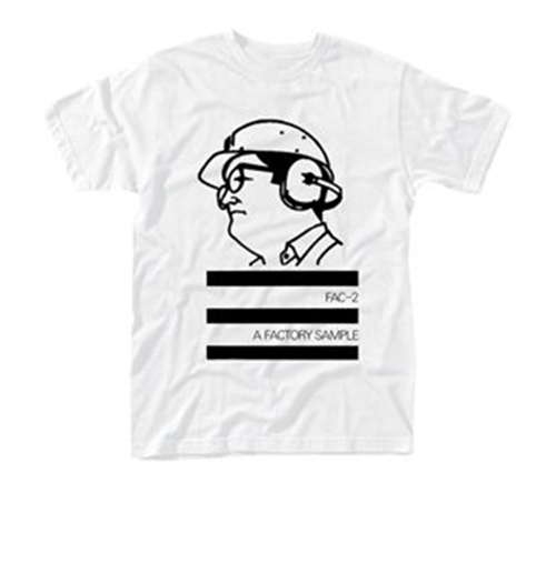 FACTORY RECORDS (LABEL) / A FACTORY SAMPLE (WHITE) T-SHIRT UNISEX: SMALL
