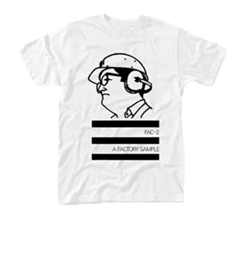FACTORY RECORDS (LABEL) / A FACTORY SAMPLE (WHITE) T-SHIRT UNISEX: MEDIUM