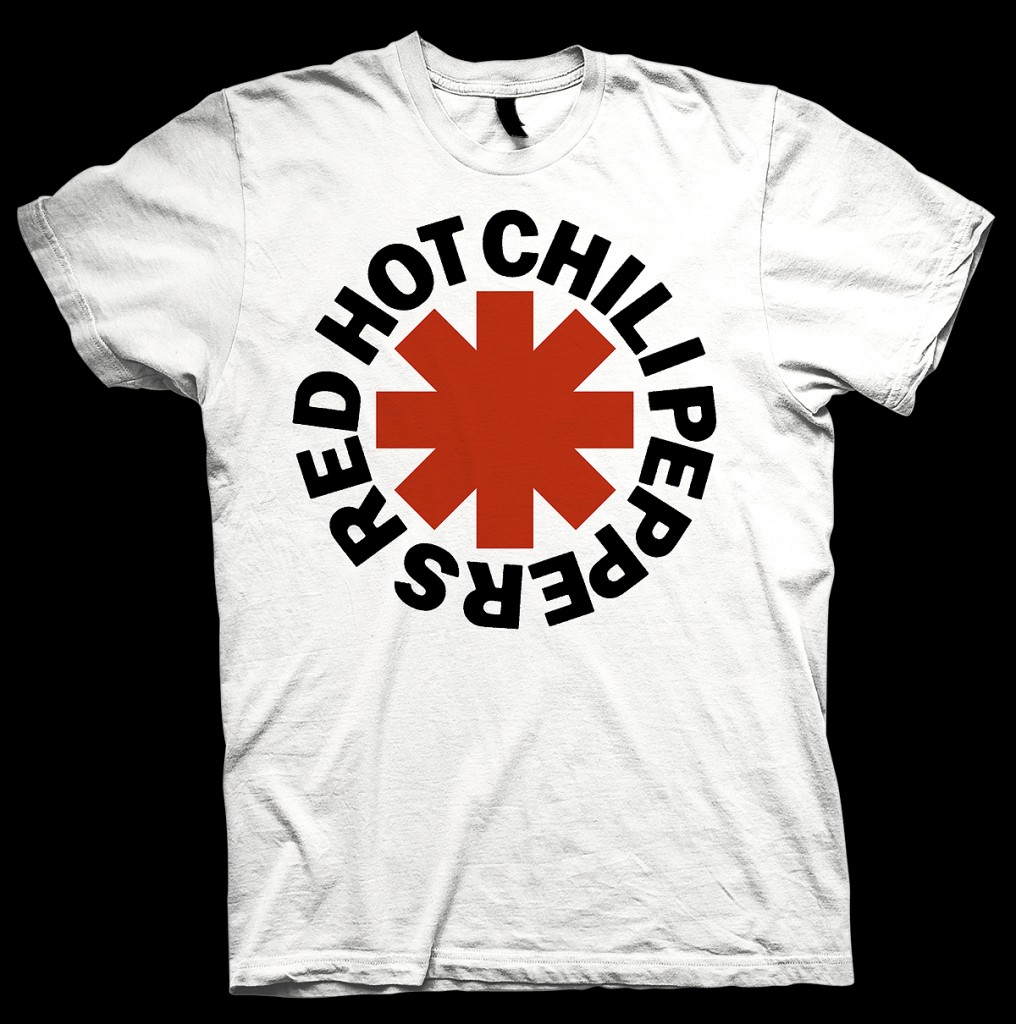 RED HOT CHILI PEPPERS / レッド・ホット・チリ・ペッパーズ / RHCP RED ASTERISK WHITE T-SHIRT