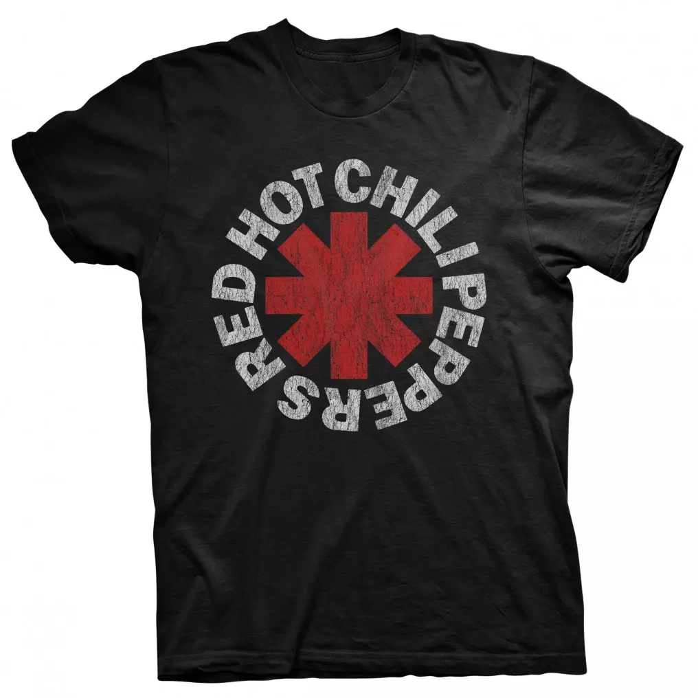 RED HOT CHILI PEPPERS / レッド・ホット・チリ・ペッパーズ / RHCP DISTRESSED ASTERISK BLACK T-SHIRT (S)