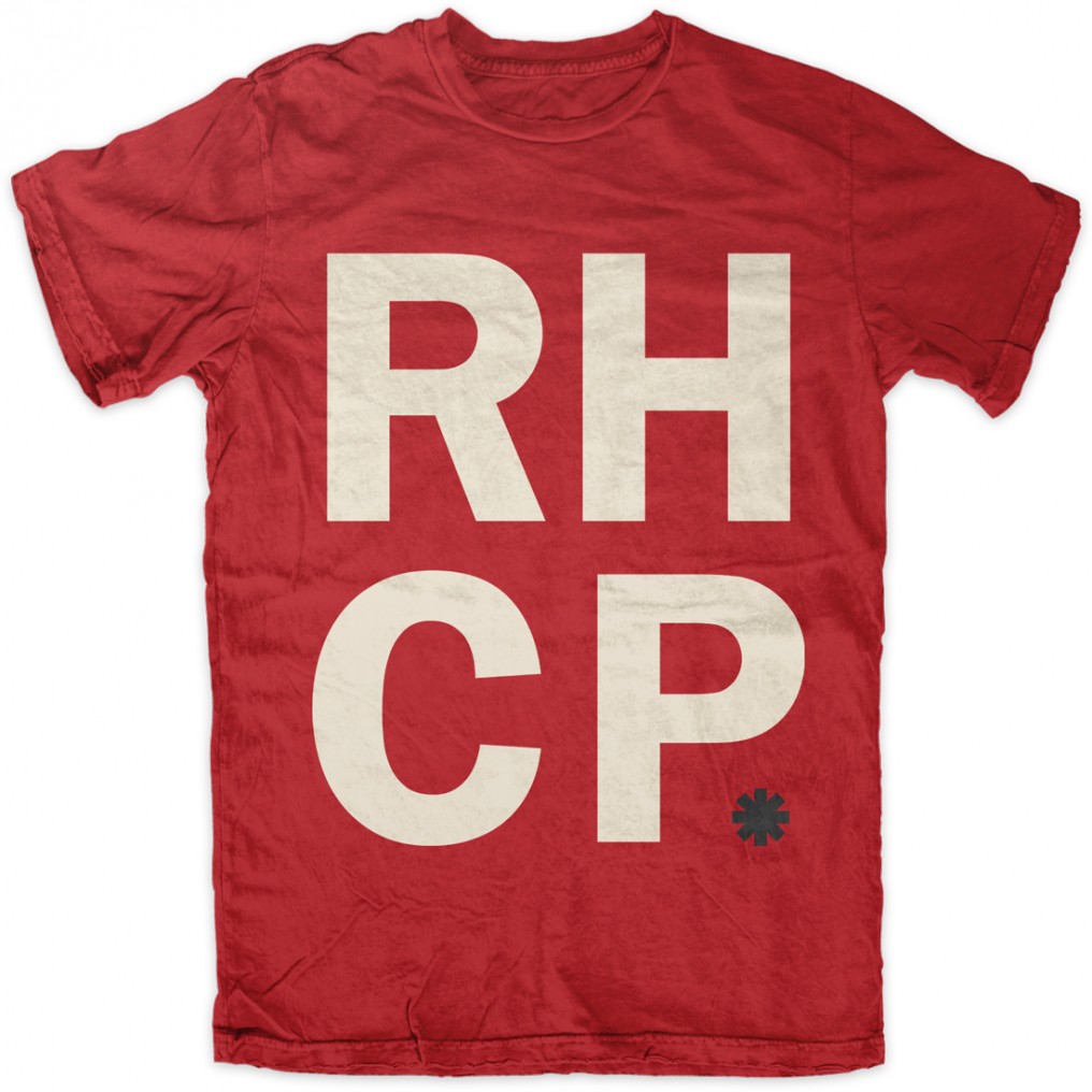 RED HOT CHILI PEPPERS / レッド・ホット・チリ・ペッパーズ / RHCP STACK RED T-SHIRT (M)