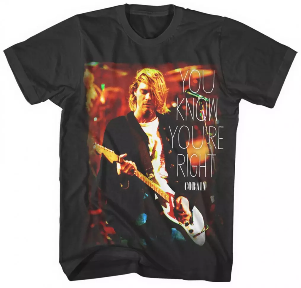 KURT COBAIN / カート・コバーン / KURT COBAIN YOU KNOW YOU'RE RIGHT BLACK T-SHIRT (M)
