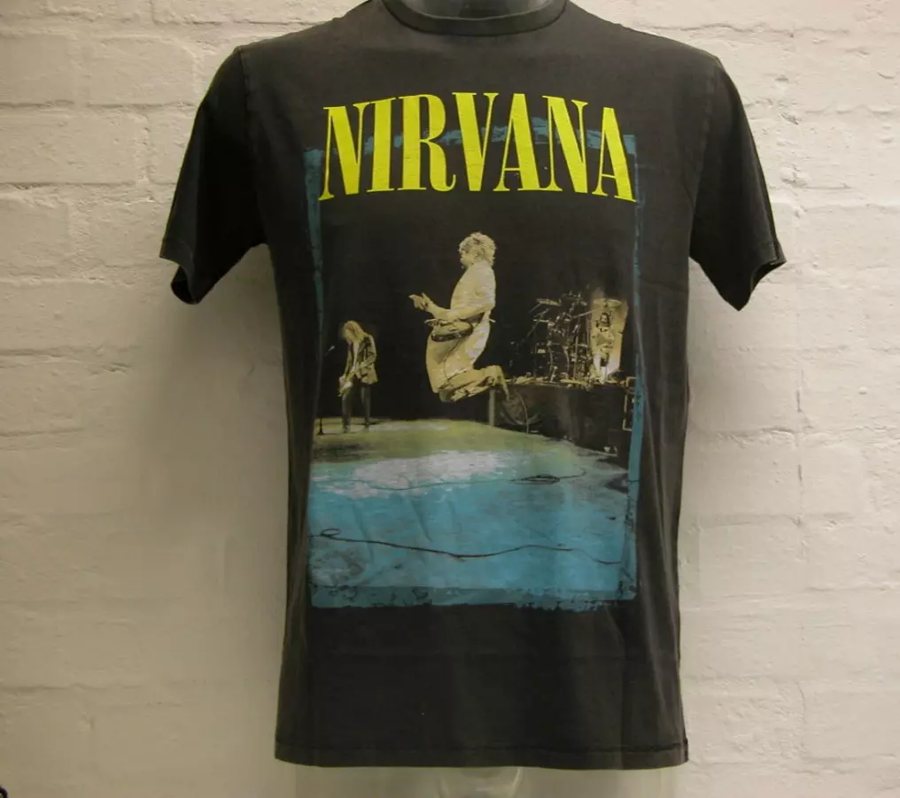NIRVANA / ニルヴァーナ / NIRVANA STAGE JUMP ACID WASHED T-SHIRT (S)
