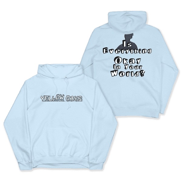 YELLOW DAYS / イエロー・デイズ / IS EVERYTHING OKAY BLUE PULLOVER HOOD (M)